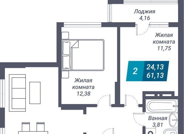 квартира г Новосибирск Берёзовая роща ул Королева 19 фото 2