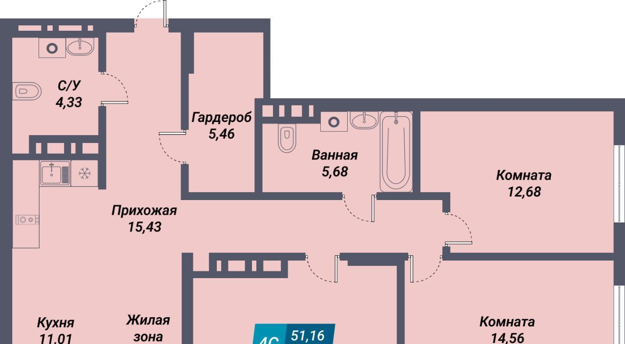 квартира г Новосибирск мкр Закаменский Берёзовая роща 20 фото 2