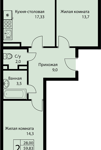 квартира г Краснодар п Березовый ул им. Лодыгина А.Н. муниципальное образование Краснодар фото 1