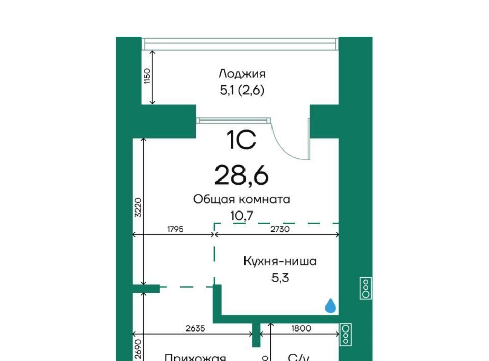 квартира г Барнаул р-н Индустриальный ул Просторная фото 1