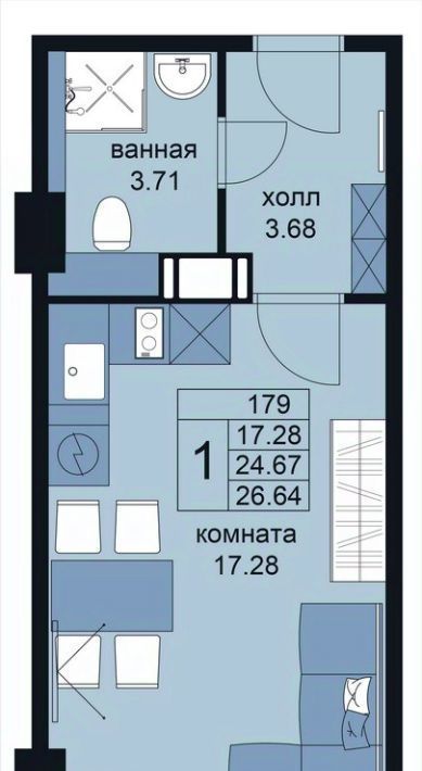 квартира г Санкт-Петербург метро Улица Дыбенко ул Крыленко 16 фото 1